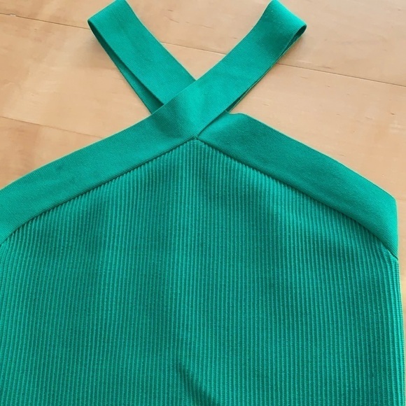 Aritzia Babaton Green Sculpt Knit  Mini Dress L - Picture 3 of 6